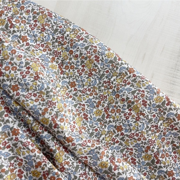 APOF floral peasant cotton floral printed blouse boho casual tuckernut L - Picture 6 of 10